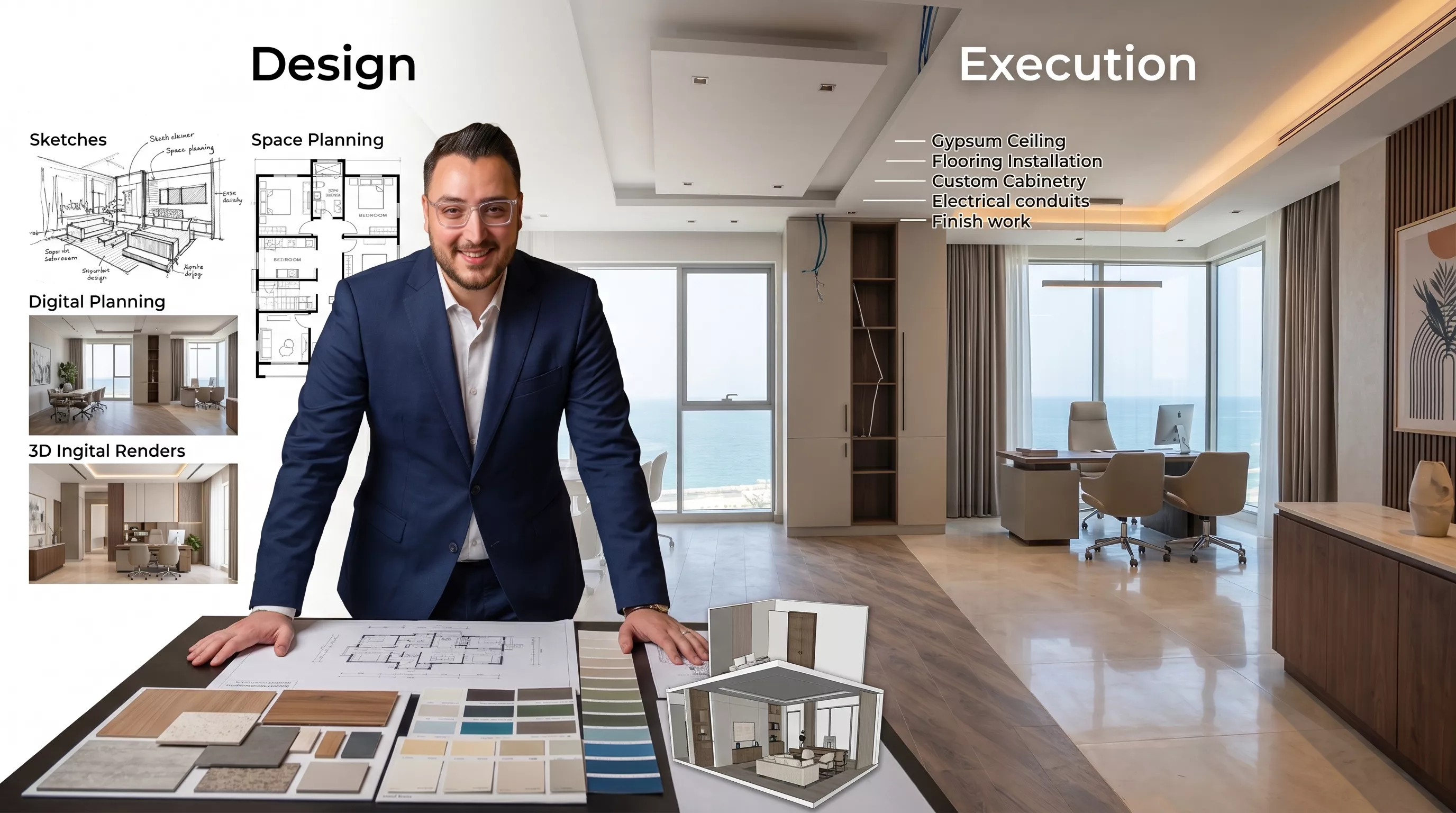 From interior design to complete turnkey finishing in Jeddah, Saudi Arabia